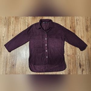 Zara purple corduroy top